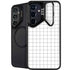 White Grid Galaxy S25 Kickstand Case